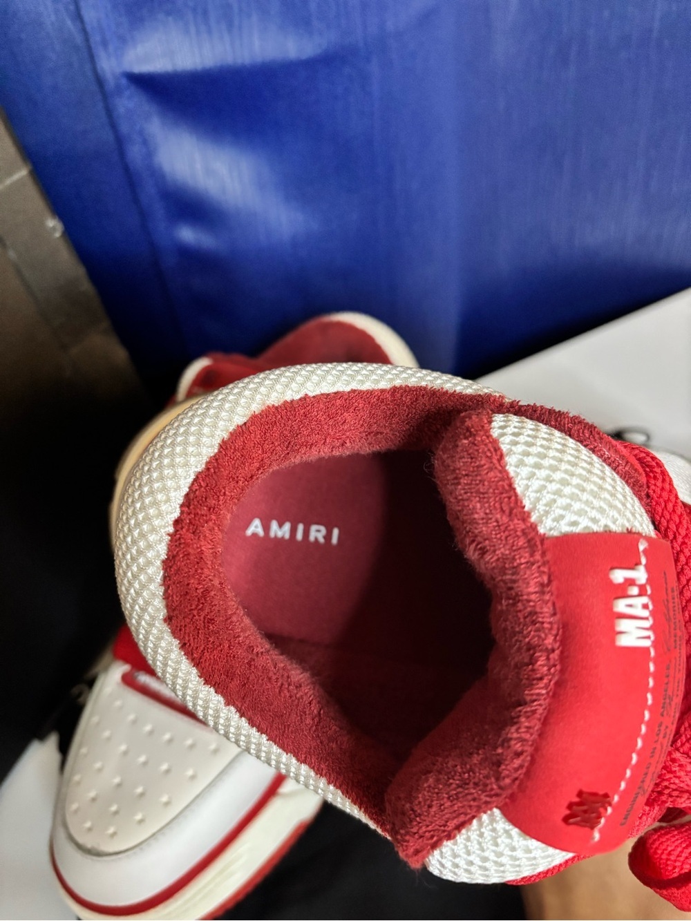 AMIRI White and Red Men's Low-Top Sneakers - Picture 5 of 11